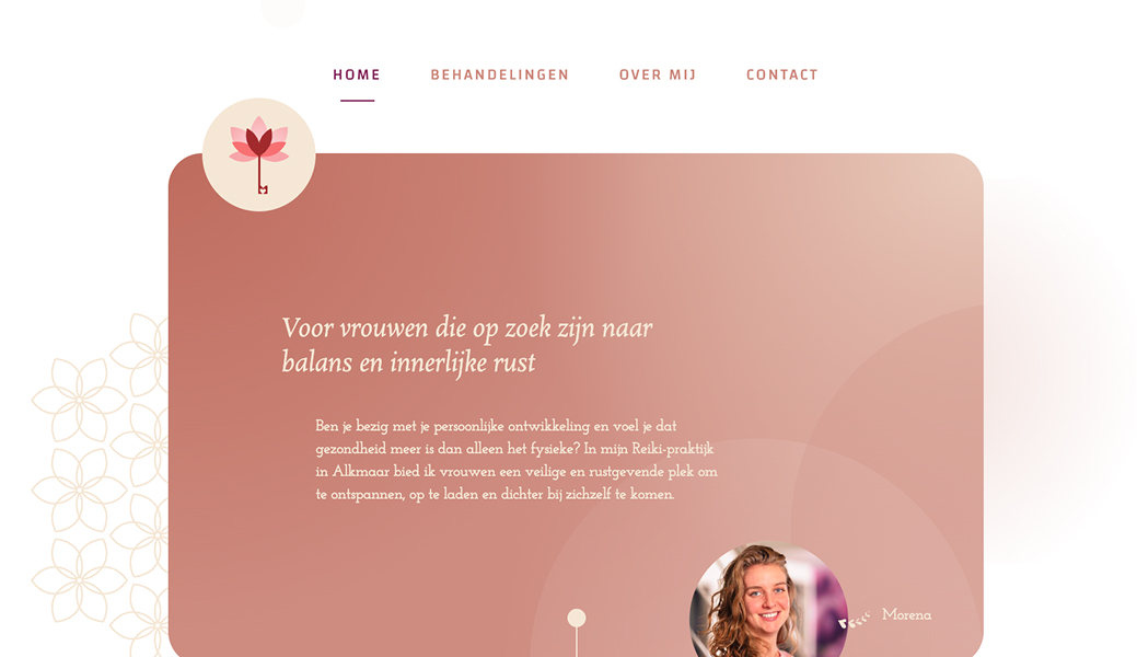 Screenshot van de website Sleutel van Licht